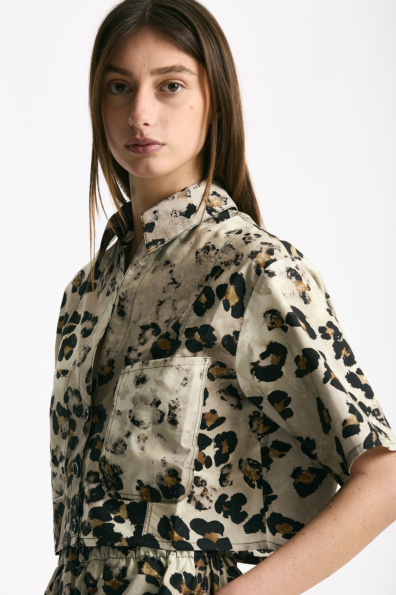 Camicia crop animalier women Laneus - 4