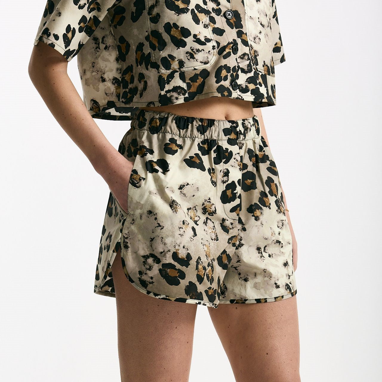 Shorts in cotone animalier women Laneus - 6