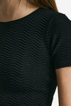 Crop top lavorato neri women Laneus - 5
