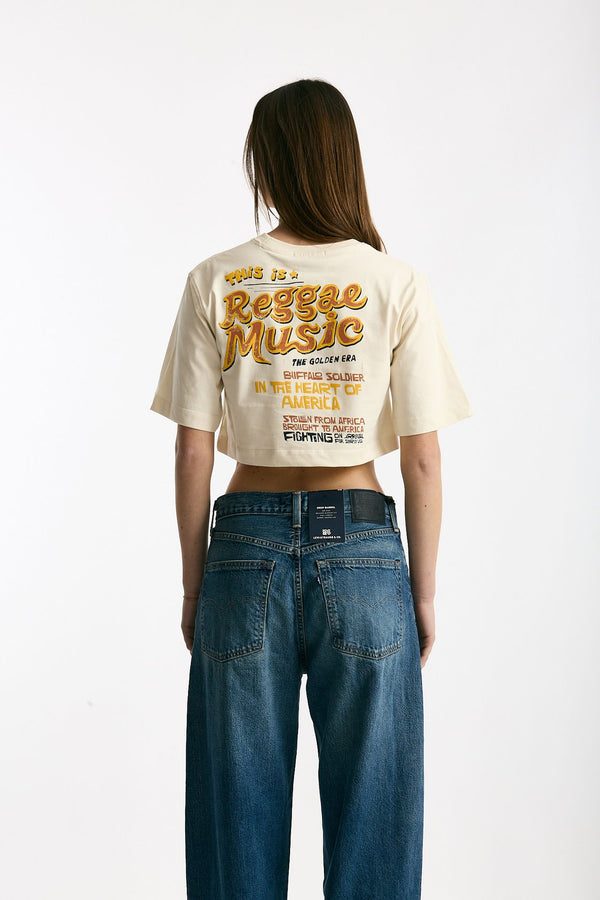 T-shirt crop panna women Laneus