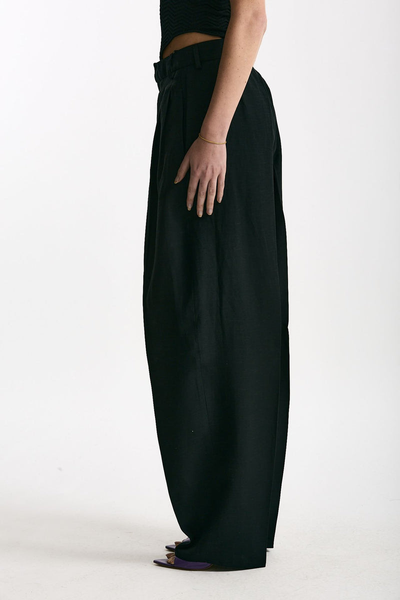 Pantalone morbido nero women Laneus - 3