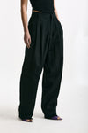 Pantalone morbido nero women Laneus - 1