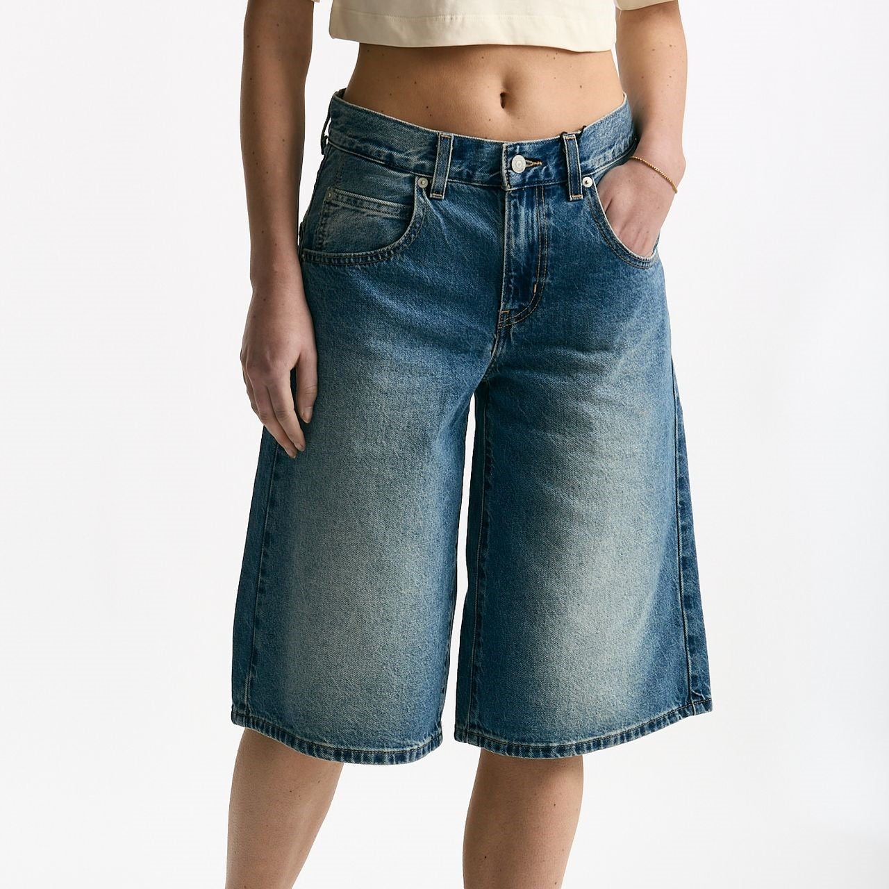 Bermuda in denim lavaggio medio scuro women Levi's - 7