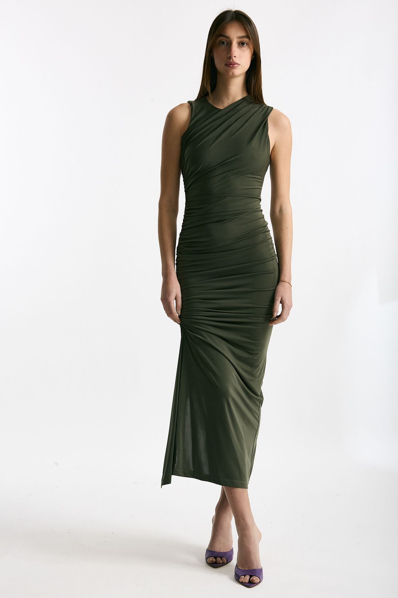 Abito stretch verde oliva women Marsēm - 1