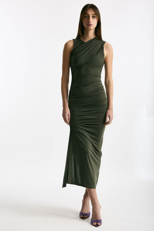 Abito stretch verde oliva women Marsēm