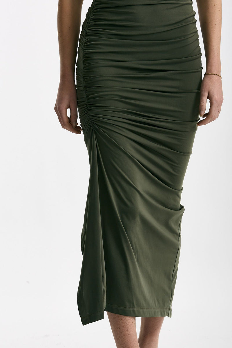 Abito stretch verde oliva women Marsēm - 4
