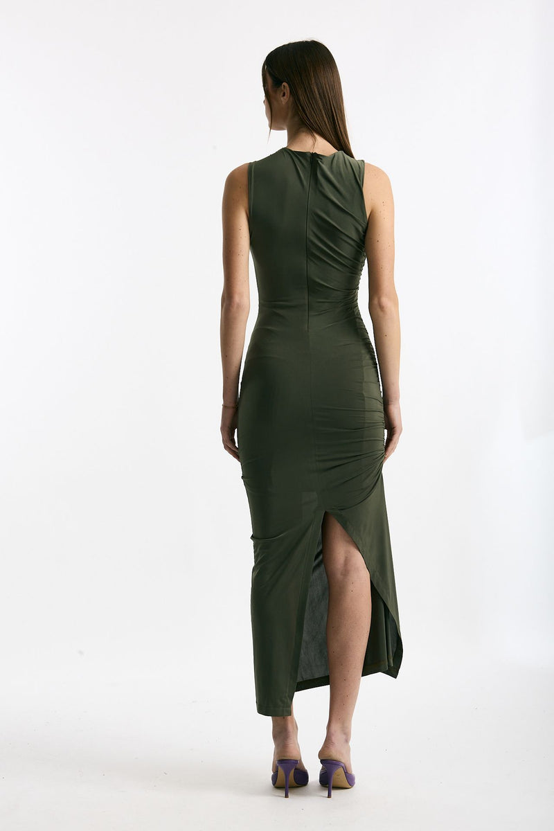 Abito stretch verde oliva women Marsēm - 6