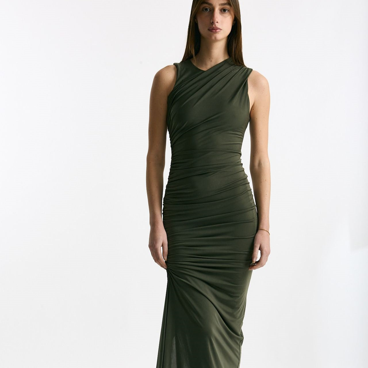 Abito stretch verde oliva women Marsēm - 7
