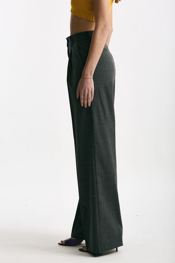 Pantalone ampio grigio gessato women Marsēm