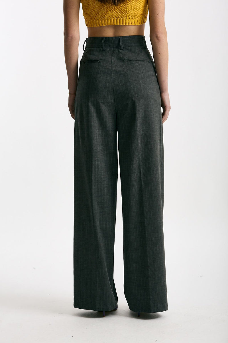 Pantalone ampio grigio gessato women Marsēm - 3