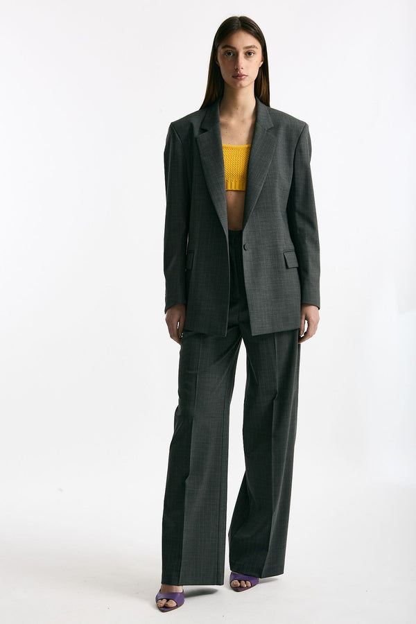 Blazer over grigio gessato women Marsēm