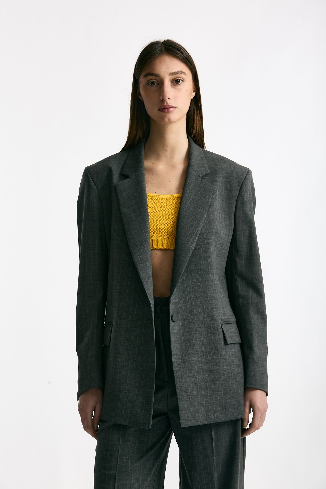 Blazer over grigio gessato women Marsēm - 7