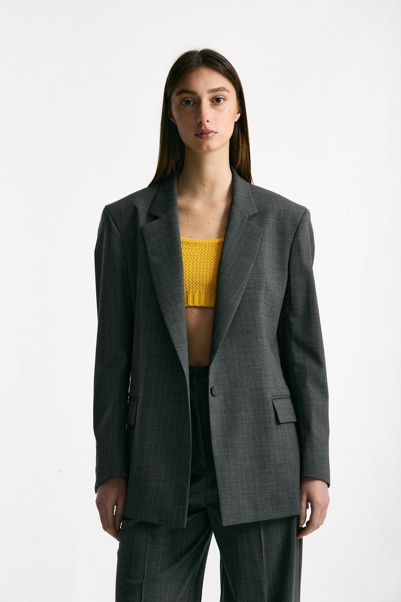 Blazer over grigio gessato women Marsēm - 7