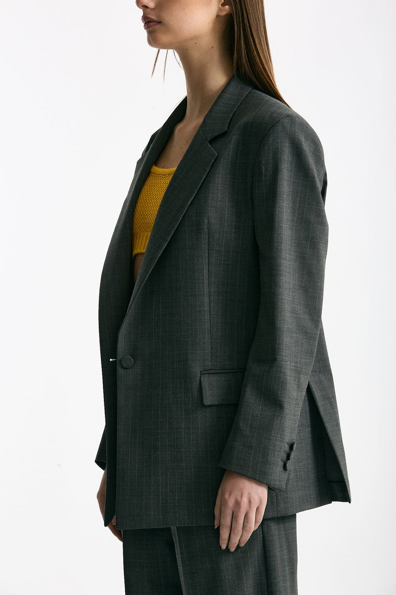 Blazer over grigio gessato women Marsēm - 3