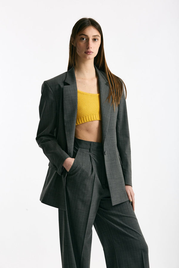 Blazer over grigio gessato women Marsēm
