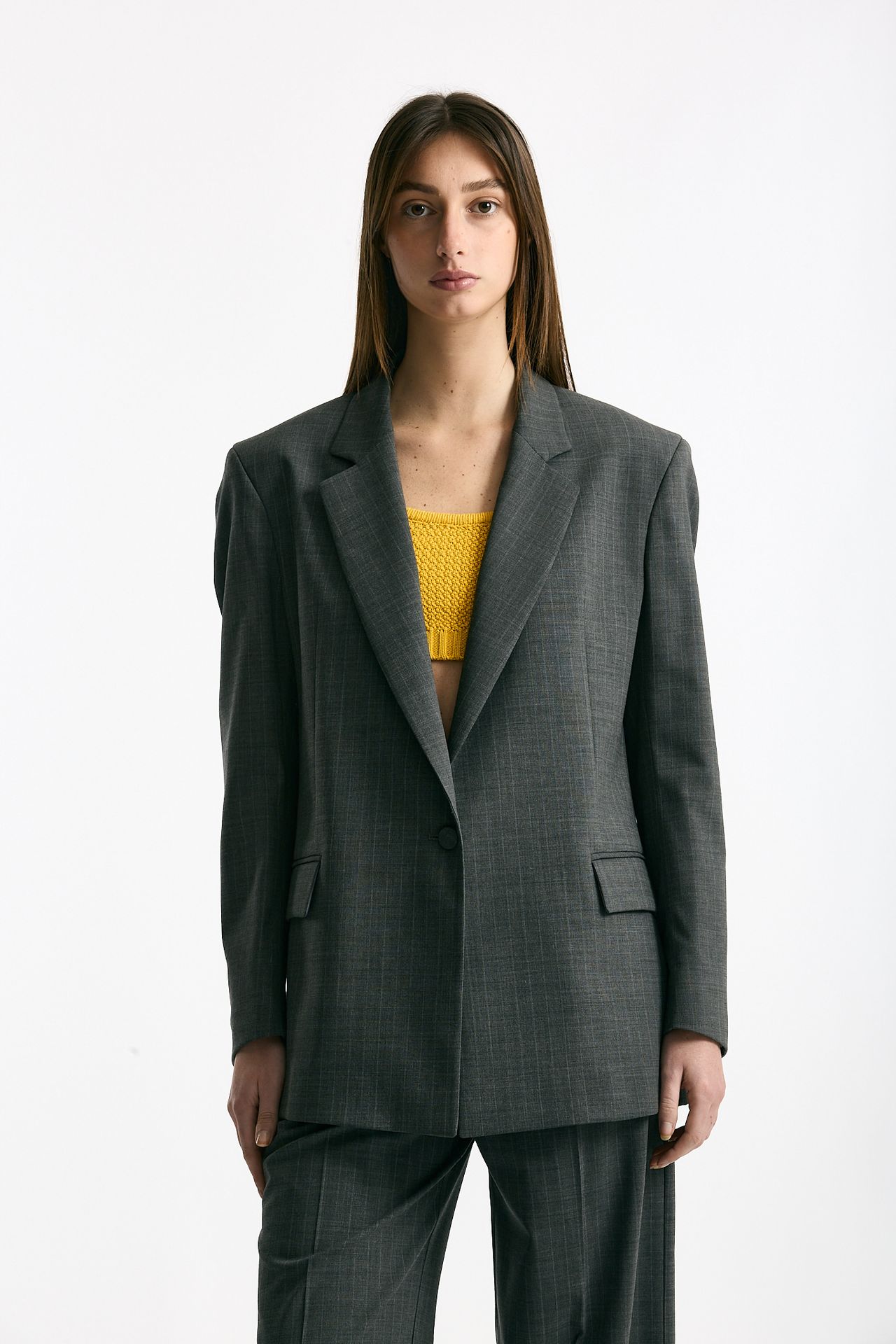 Blazer over grigio gessato women Marsēm - 6