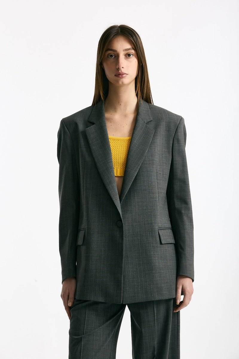 Blazer over grigio gessato women Marsēm - 6