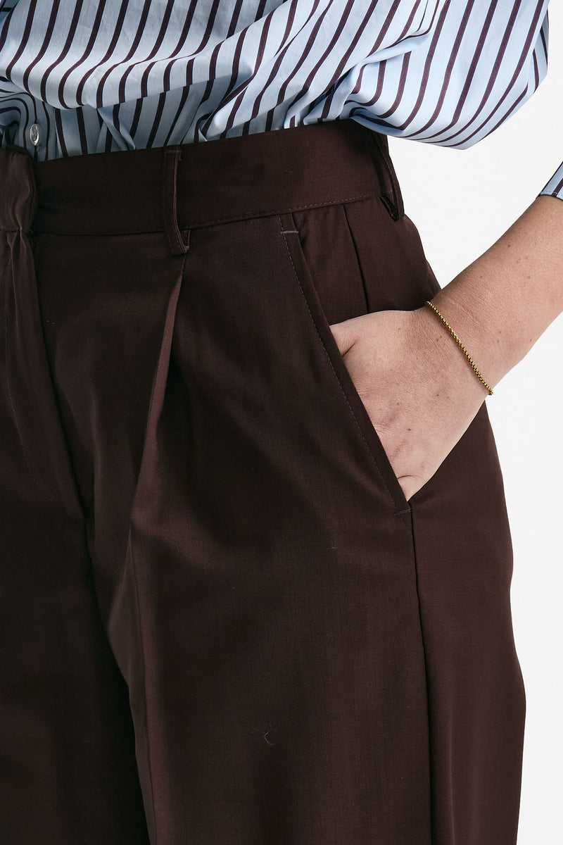 Pantalone vita alta ampio burgundy women Marsēm - 5