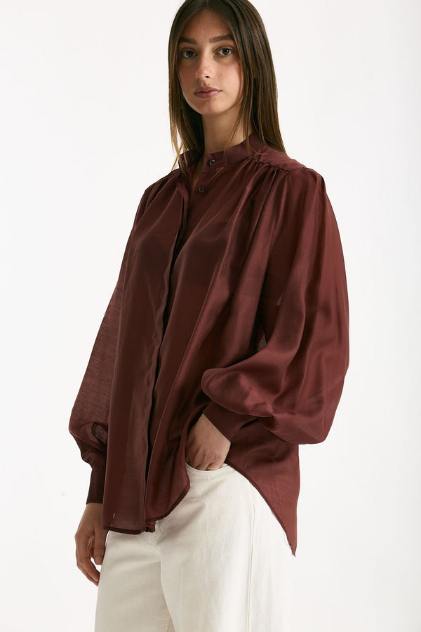 Camicia in voile MARSEM bordeaux women Marsēm