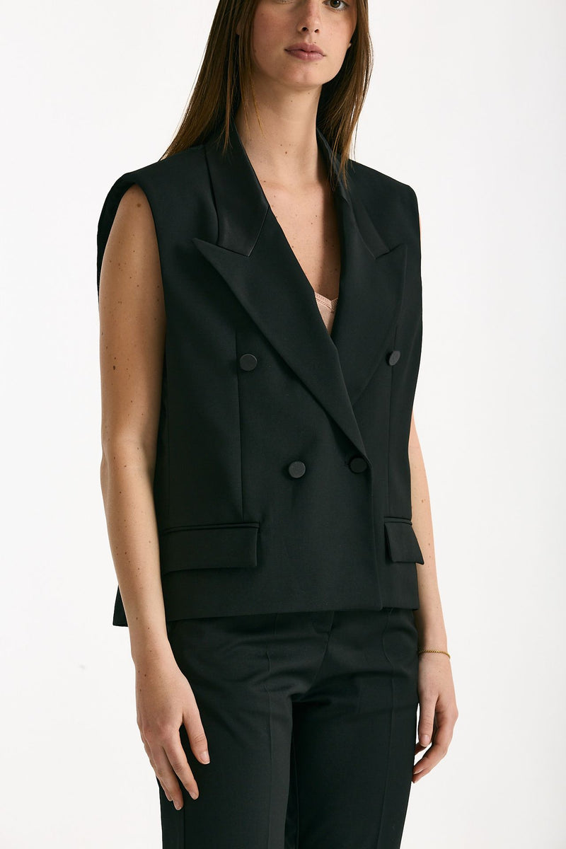 Blazer crop nero women Marsēm - 5
