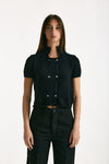 Maglia in cotone nero women Marché des palmiers - 1