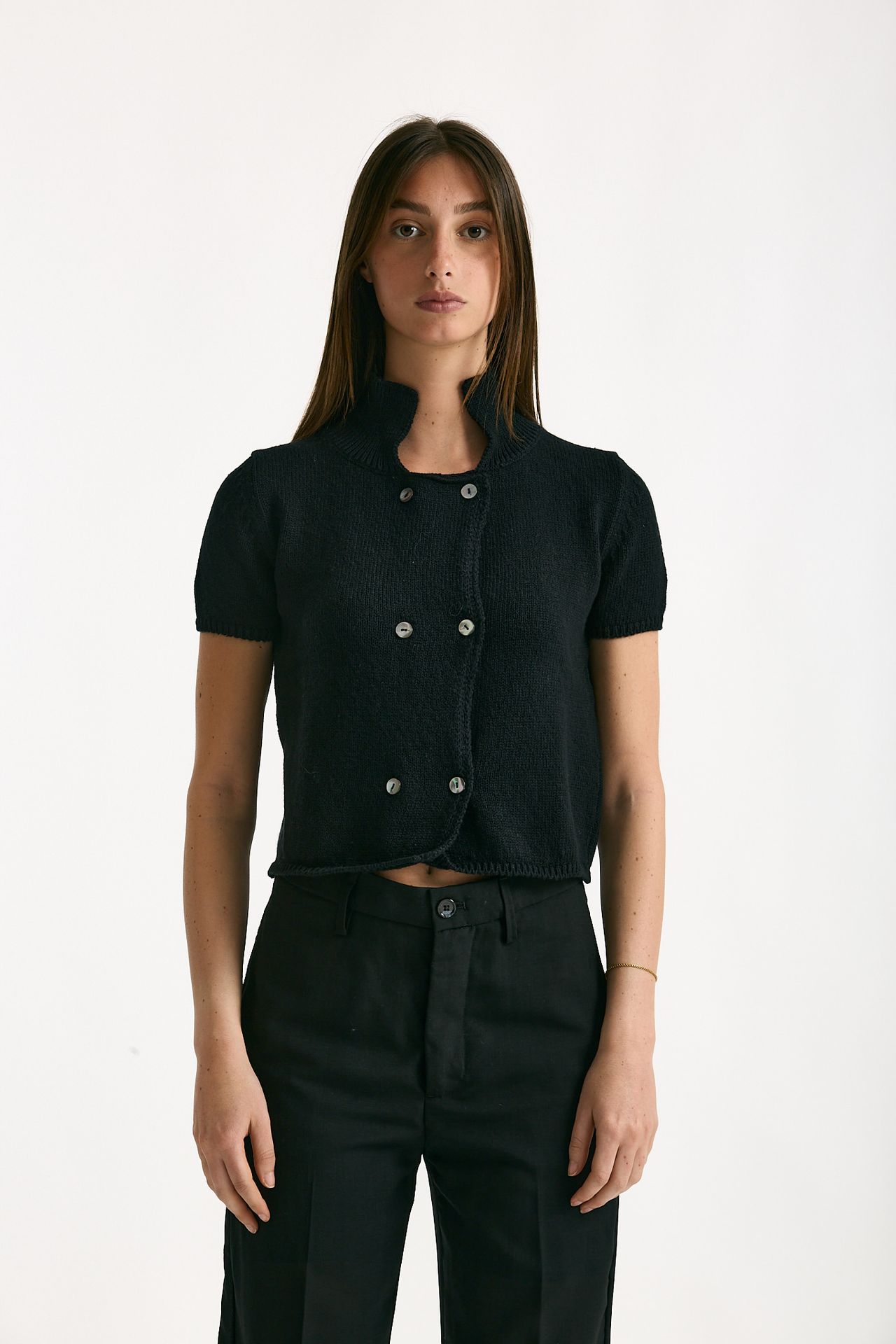 Maglia in cotone nero women Marché des palmiers - 1