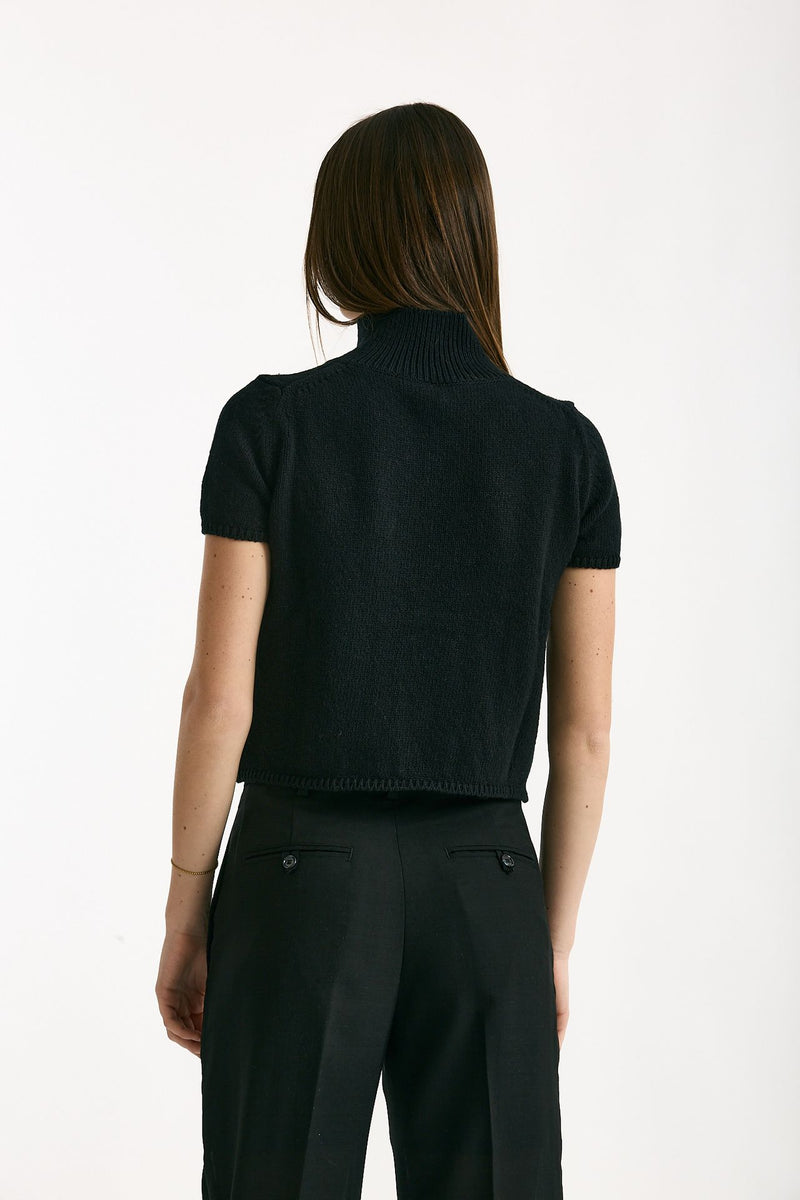 Maglia in cotone nero women Marché des palmiers - 2
