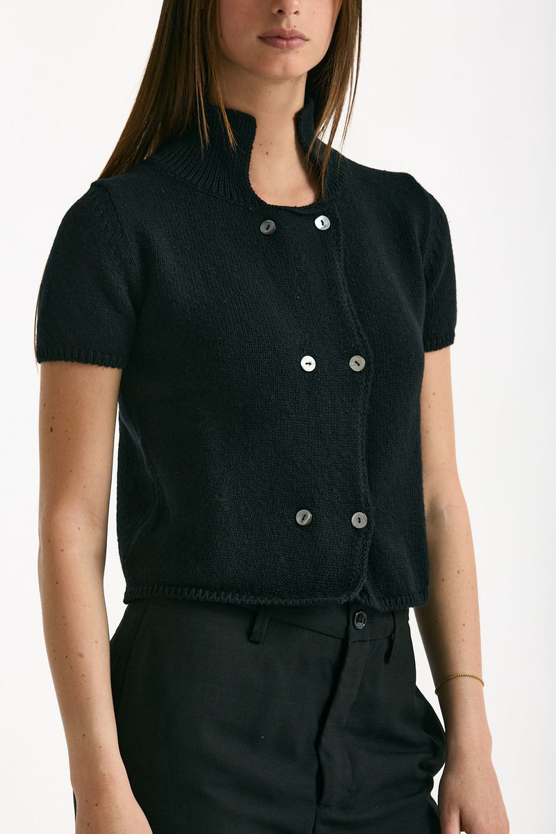 Maglia in cotone nero women Marché des palmiers - 3