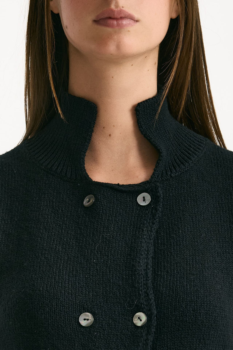 Maglia in cotone nero women Marché des palmiers - 4