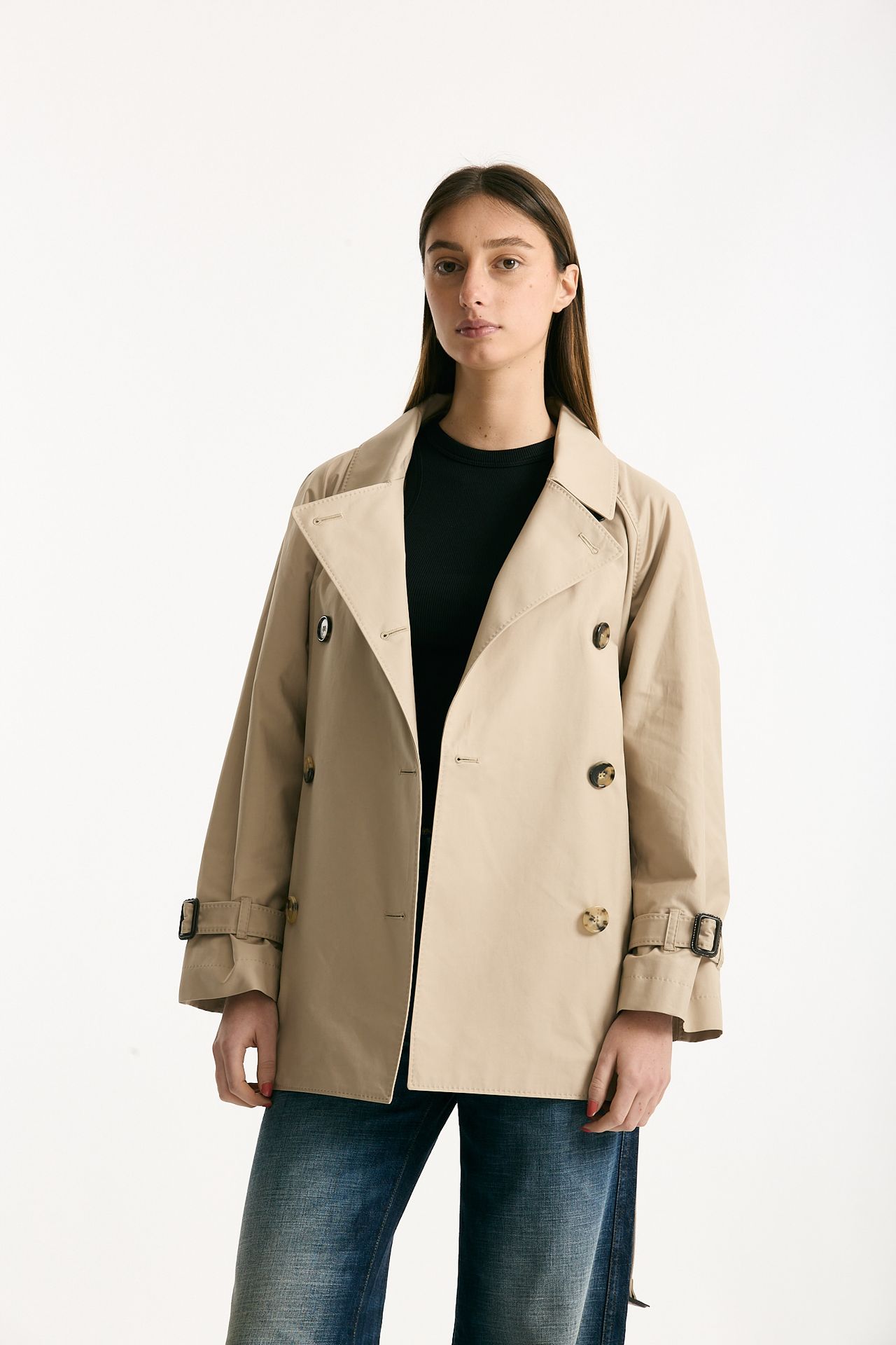 Trench corto CALLE in twill antigoccia sabbia women Max mara s - 1