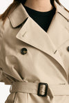Trench corto CALLE in twill antigoccia sabbia women Max mara s - 4