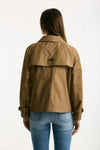 Trench crop TESORO in twill antigoccia cammello women Max mara s - 2