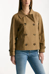 Trench crop TESORO in twill antigoccia cammello women Max mara s - 3