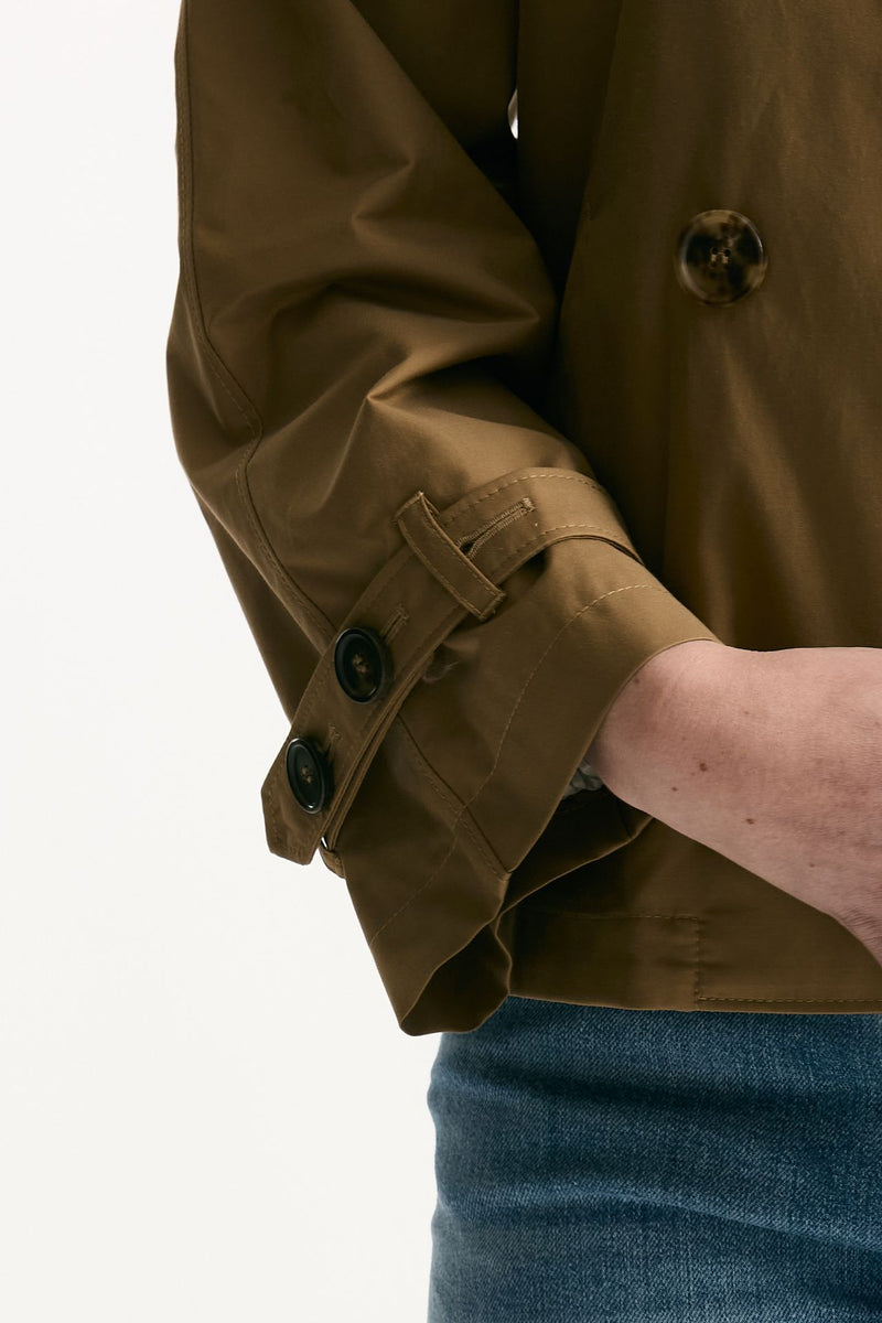 Trench crop TESORO in twill antigoccia cammello women Max mara s - 5