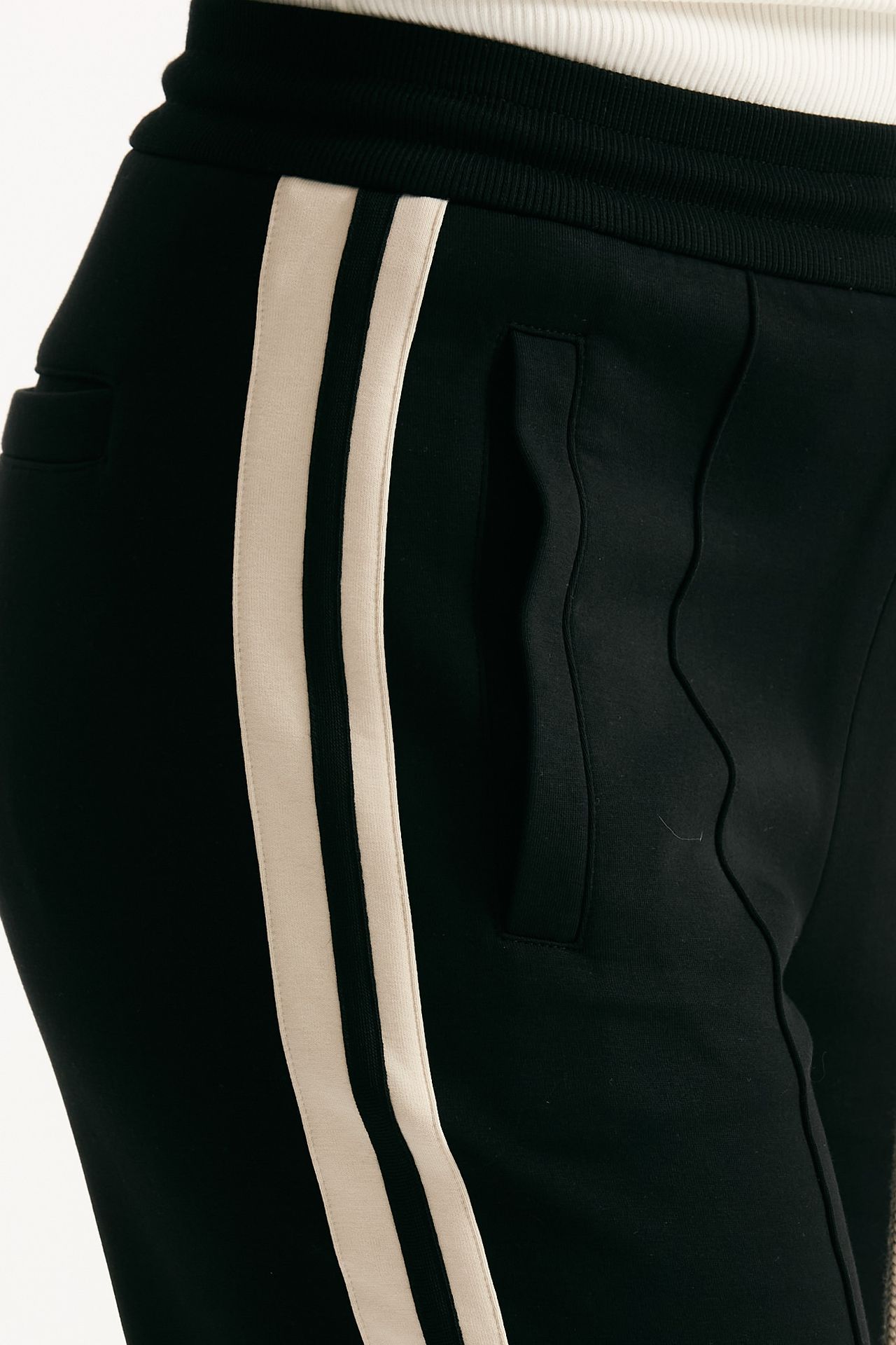 Pantalone VENTO in jersey di cotone nero women Max mara s - 5