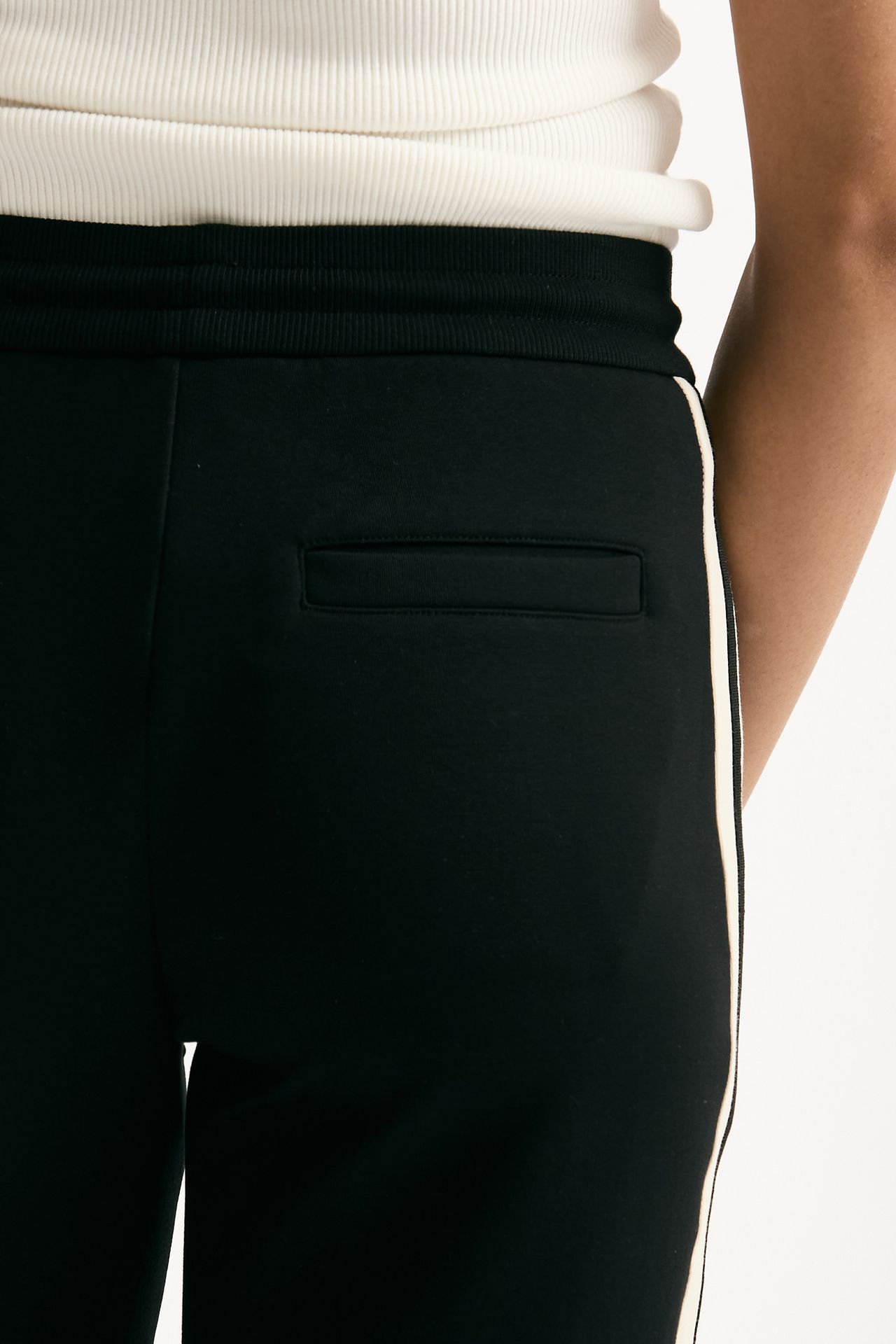 Pantalone VENTO in jersey di cotone nero women Max mara s - 6