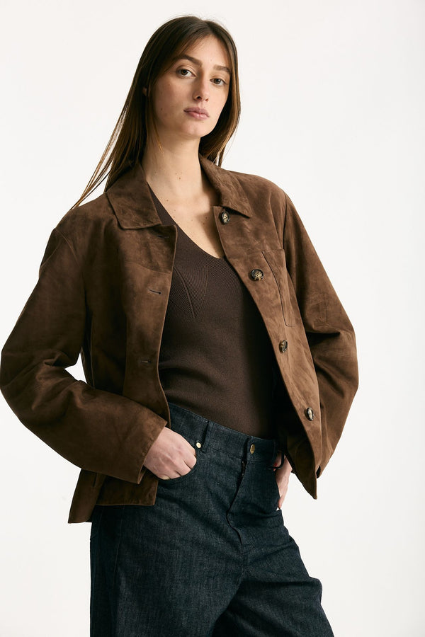 Giacca in suede marrone women Max mara s