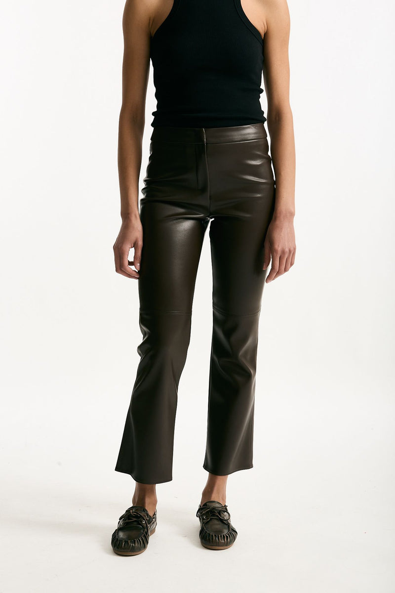 Pantalone slim SUBLIME in eco pelle marrone women Max mara s - 2