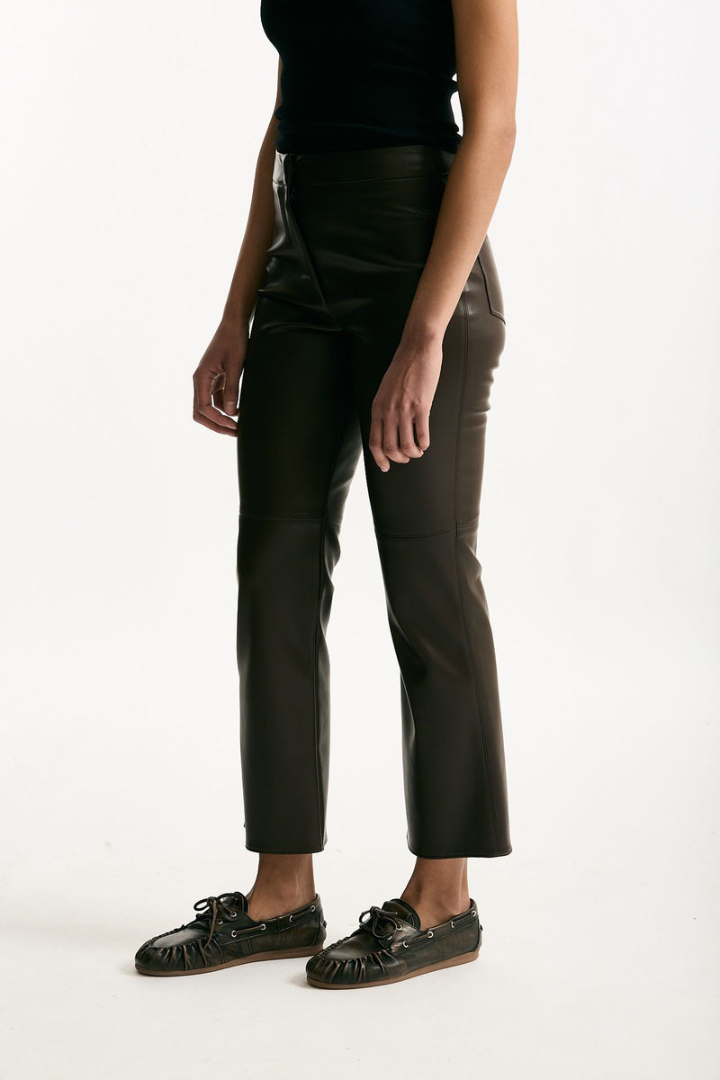 Pantalone slim SUBLIME in eco pelle marrone women Max mara s - 4