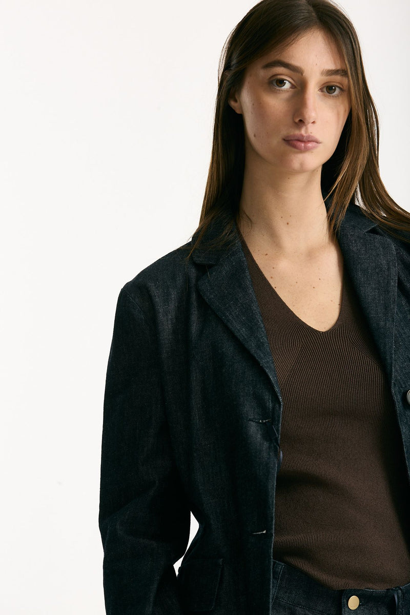 Giacca in denim stretch LEONE blu scuro women Max mara s - 6