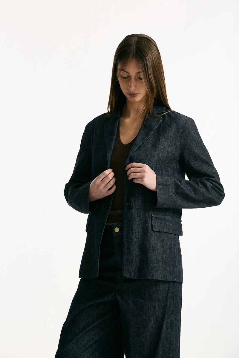 Giacca in denim stretch LEONE blu scuro women Max mara s - 7