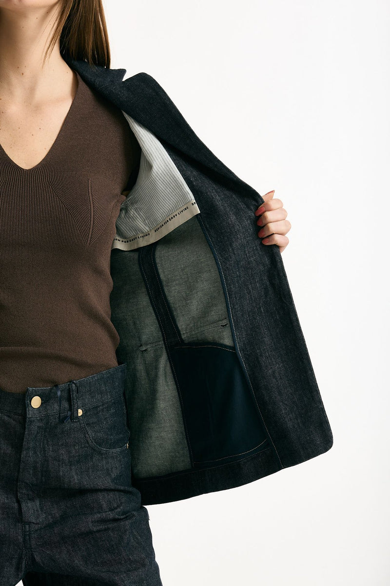 Giacca in denim stretch LEONE blu scuro women Max mara s - 9