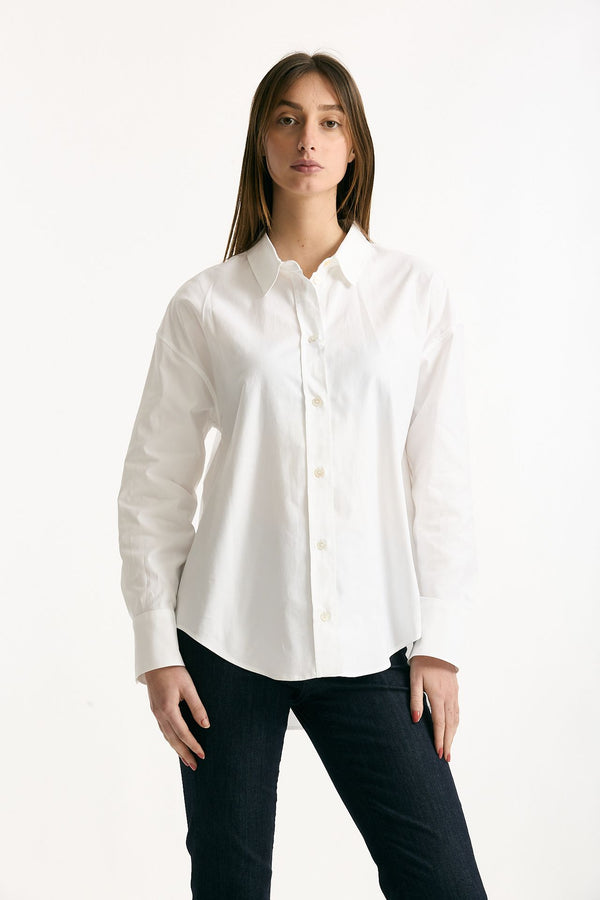 Camicia over ADELE in oxford in cotone bianco women Max mara s