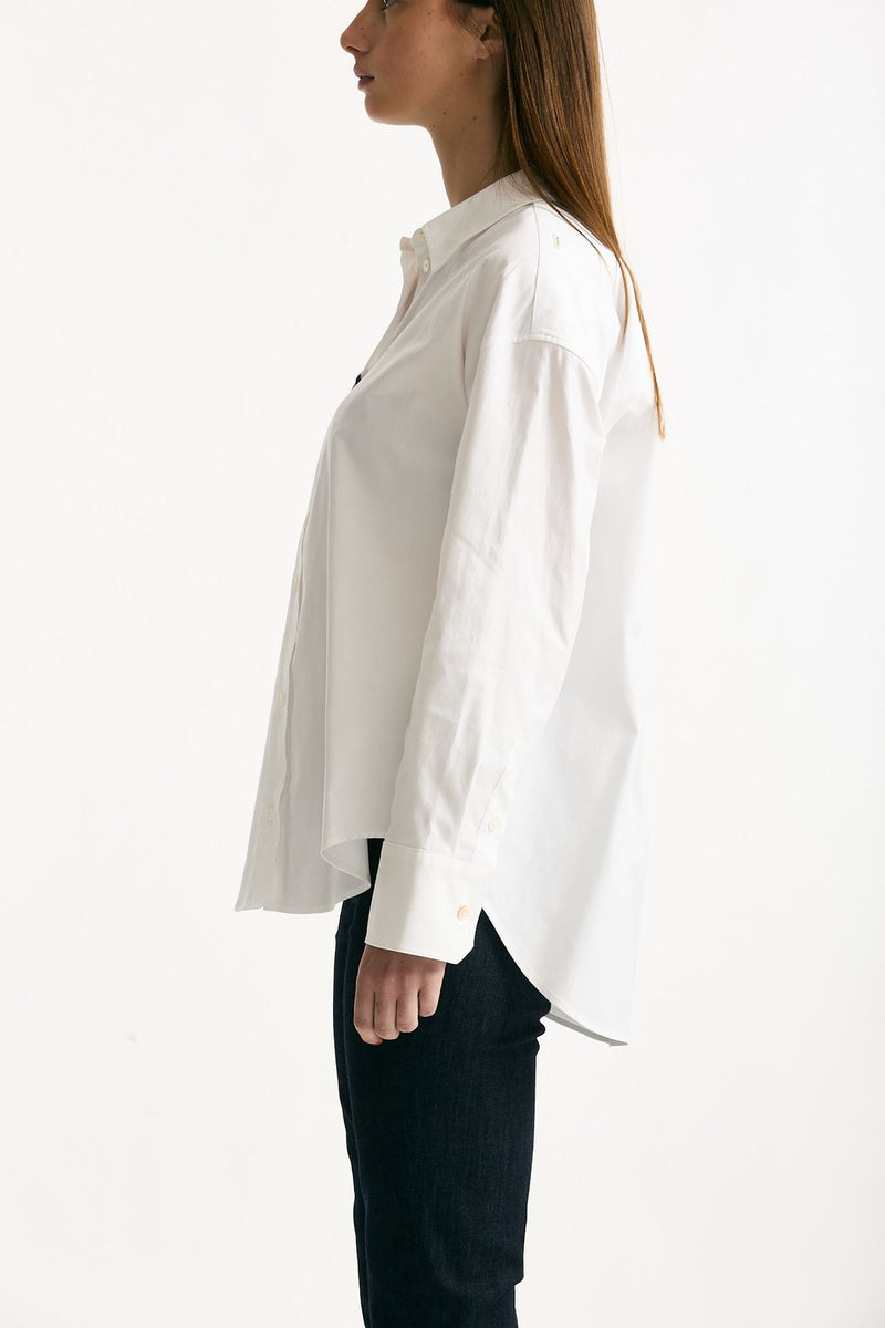 Camicia over ADELE in oxford in cotone bianco women Max mara s - 3