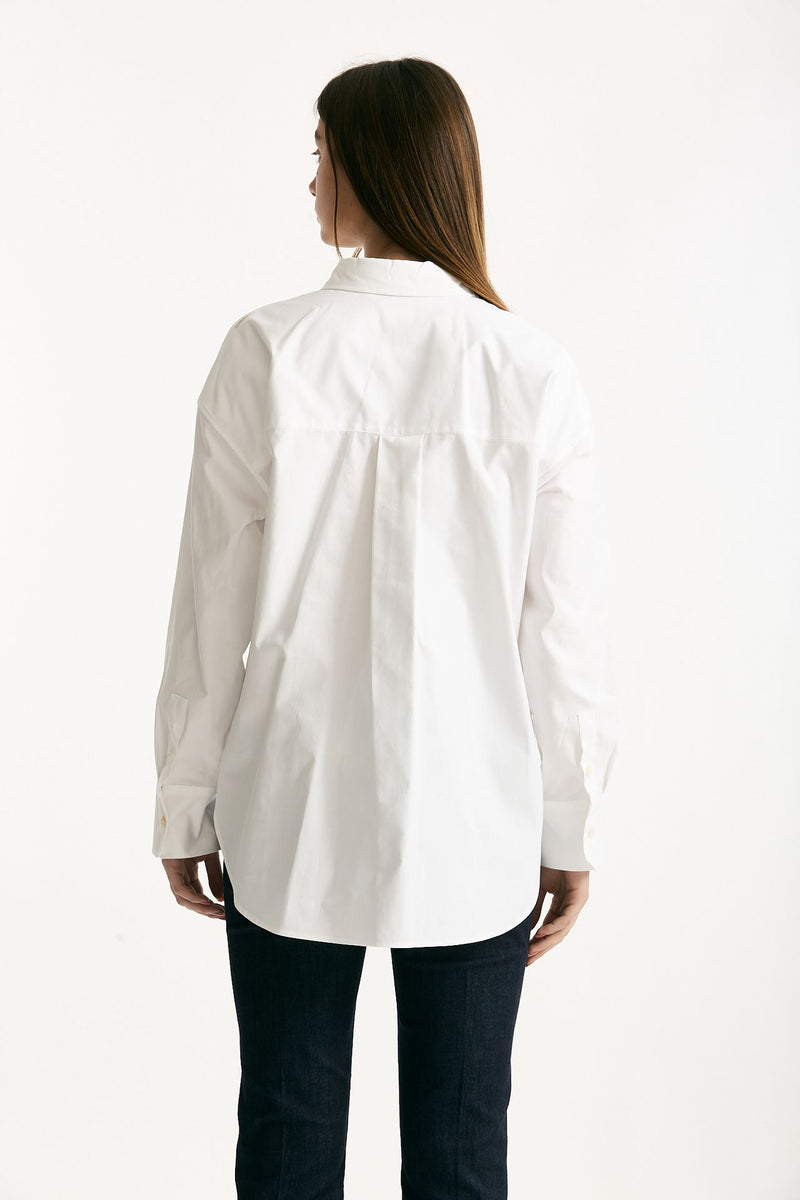 Camicia over ADELE in oxford in cotone bianco women Max mara s - 4