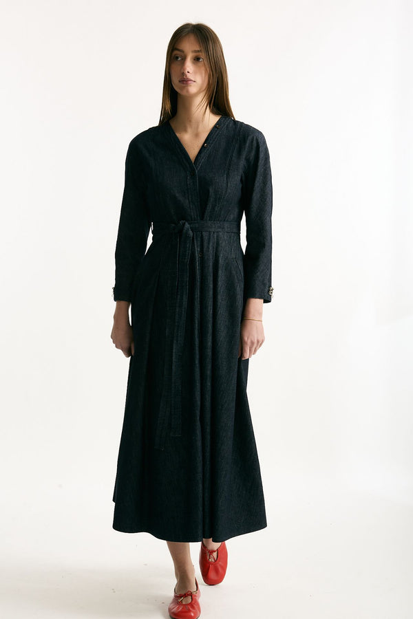 Abito in denim blu scollo a v women Max mara s