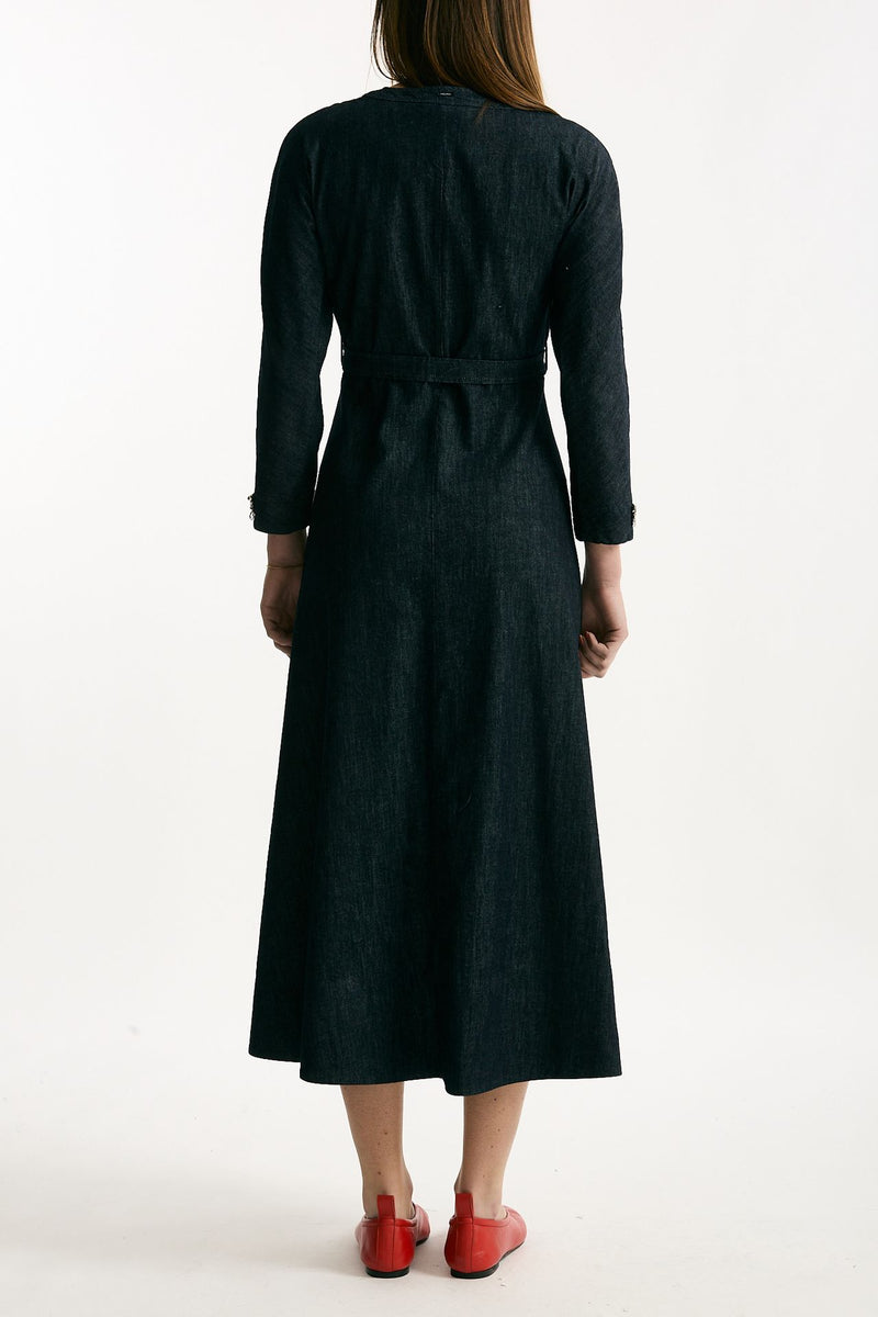 Abito in denim blu scollo a v women Max mara s - 3
