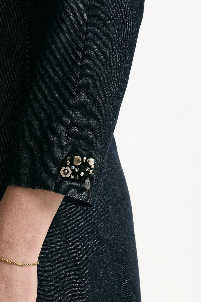 Abito in denim blu scollo a v women Max mara s - 5