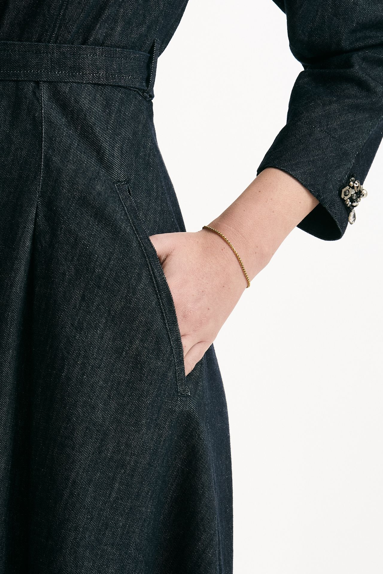 Abito in denim blu scollo a v women Max mara s - 6
