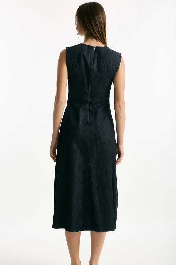 Abito in denim blu scollo V women Max mara s